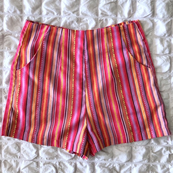 Kaisely Pants - Kaisely High-Waisted Aztec Shorts